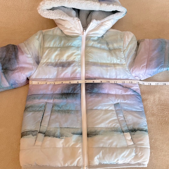 Abercrombie Kids Reversible Zip Toddler Puffer Coat - Size 5/6 - Picture 9 of 14